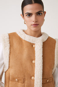 REVERSIBLE DIDO VEST CAMEL