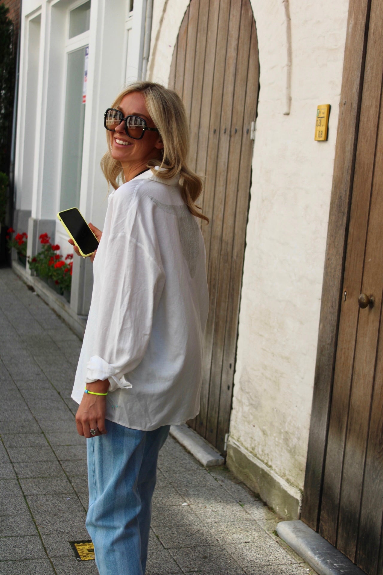 OVERSIZED LINEN BLOUSE SOFT WHITE