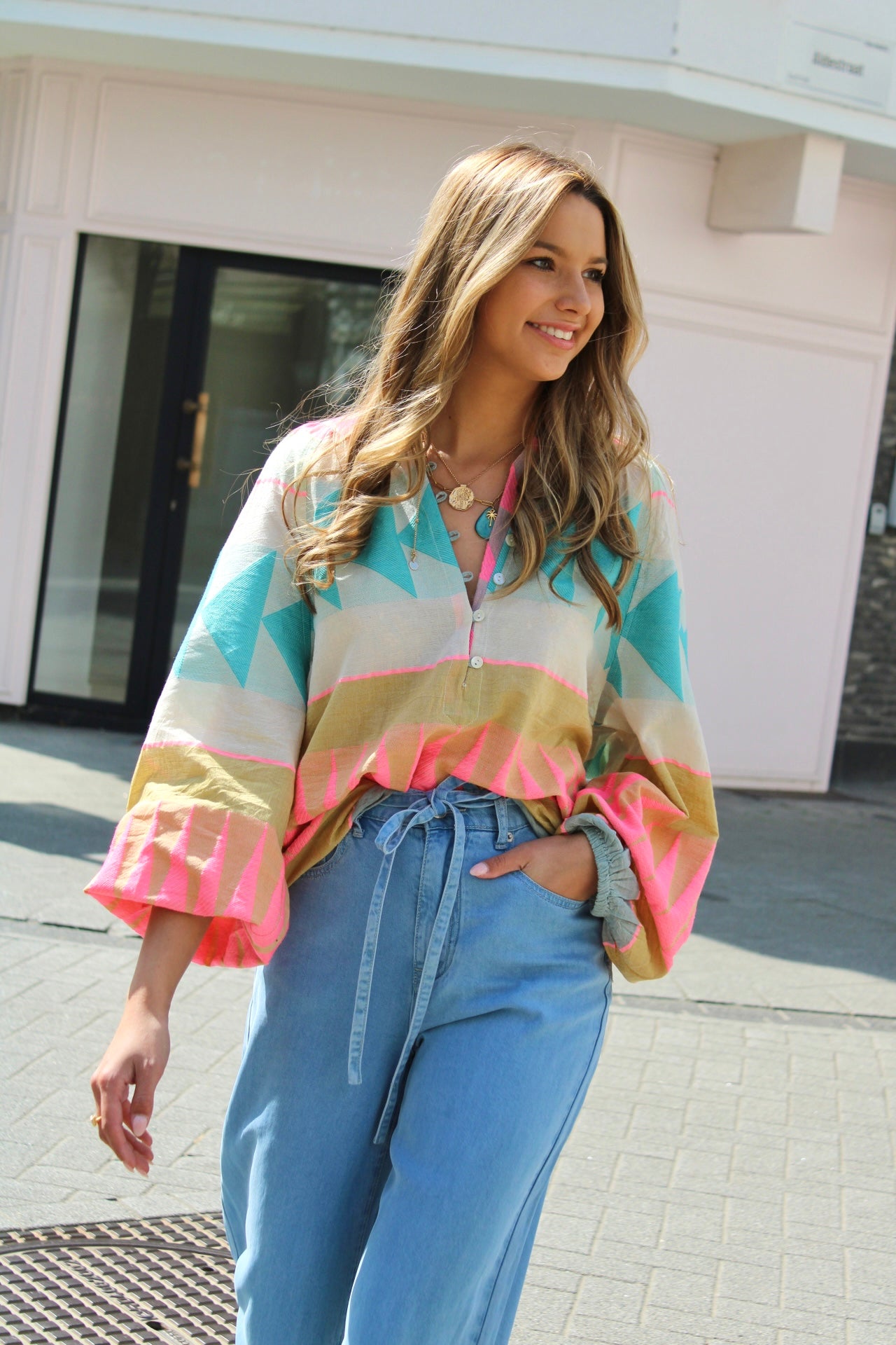 BILLIE BLOUSE OCEAN