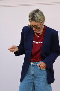 COLLARLESS BLAZER