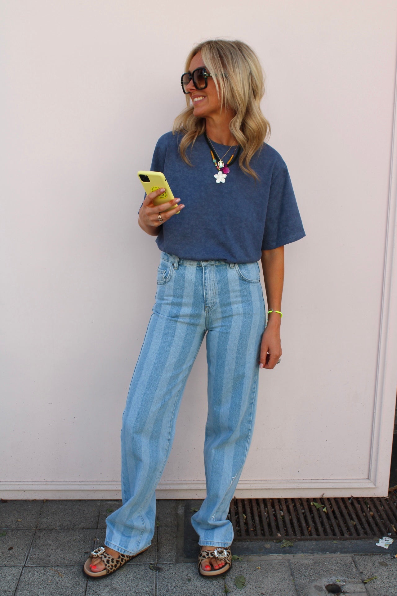 STRIPE DENIM PANTS