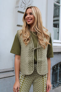 DIAMOND SLEEVELESS JACKET