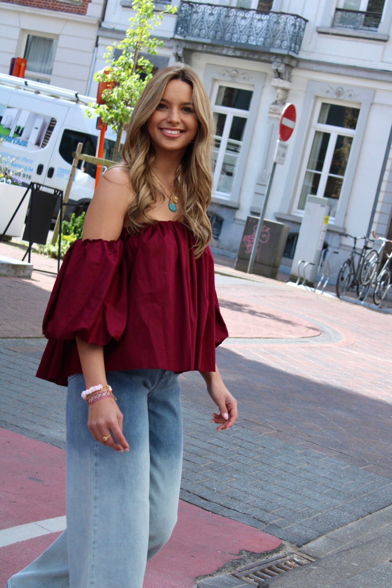 LORE TOP BORDEAUX
