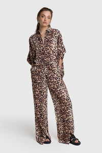 TWILL LEOPARD BLOUSE