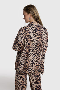 TWILL LEOPARD BLOUSE