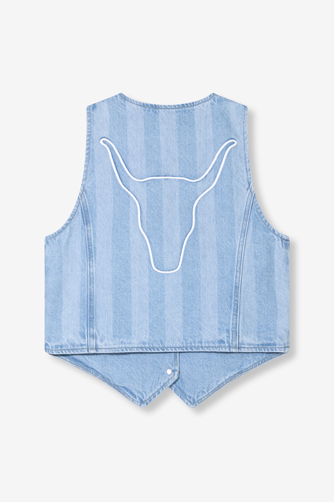 STRIPE DENIM WAISTCOAT