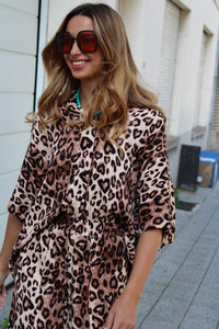 TWILL LEOPARD BLOUSE