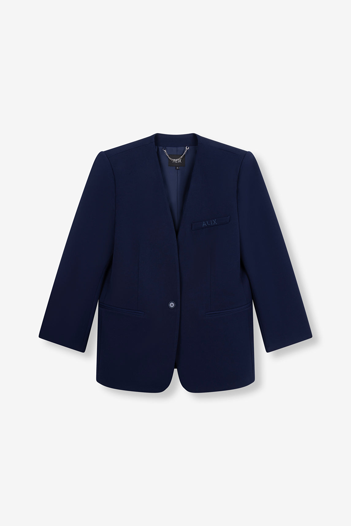 COLLARLESS BLAZER