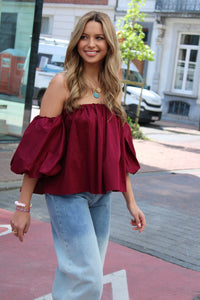 LORE TOP BORDEAUX