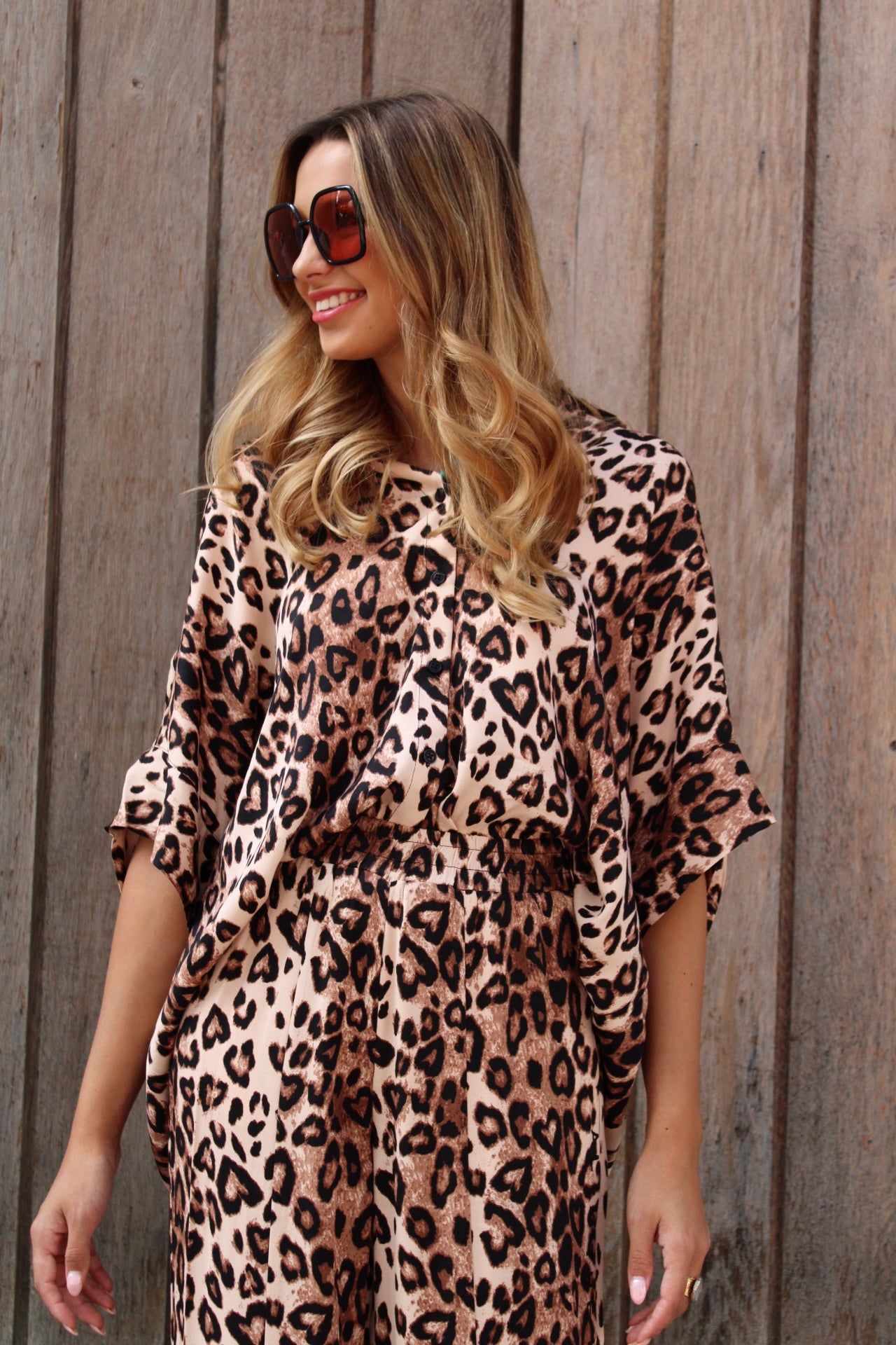 TWILL LEOPARD BLOUSE