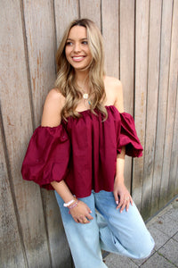 LORE TOP BORDEAUX