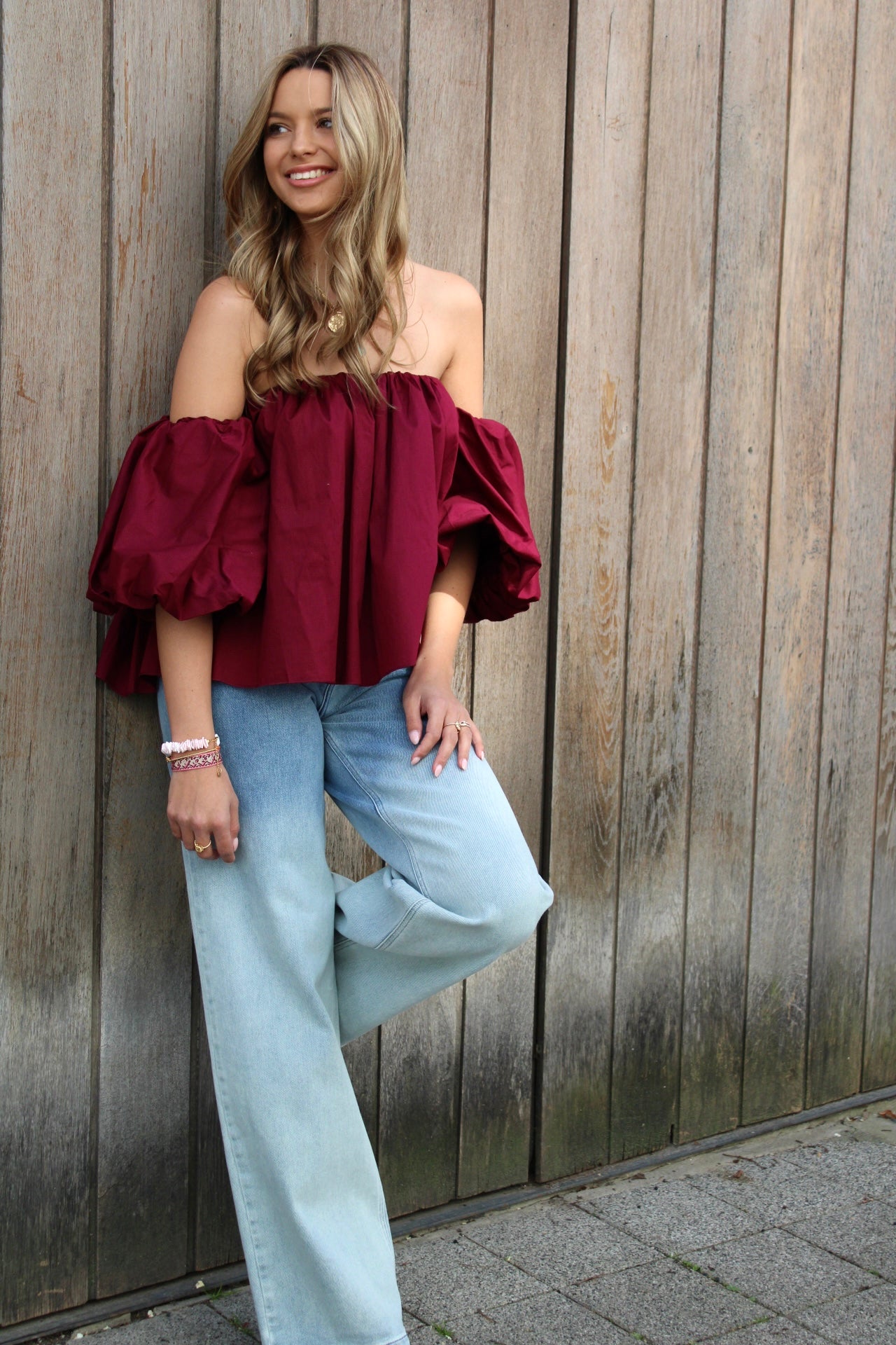LORE TOP BORDEAUX