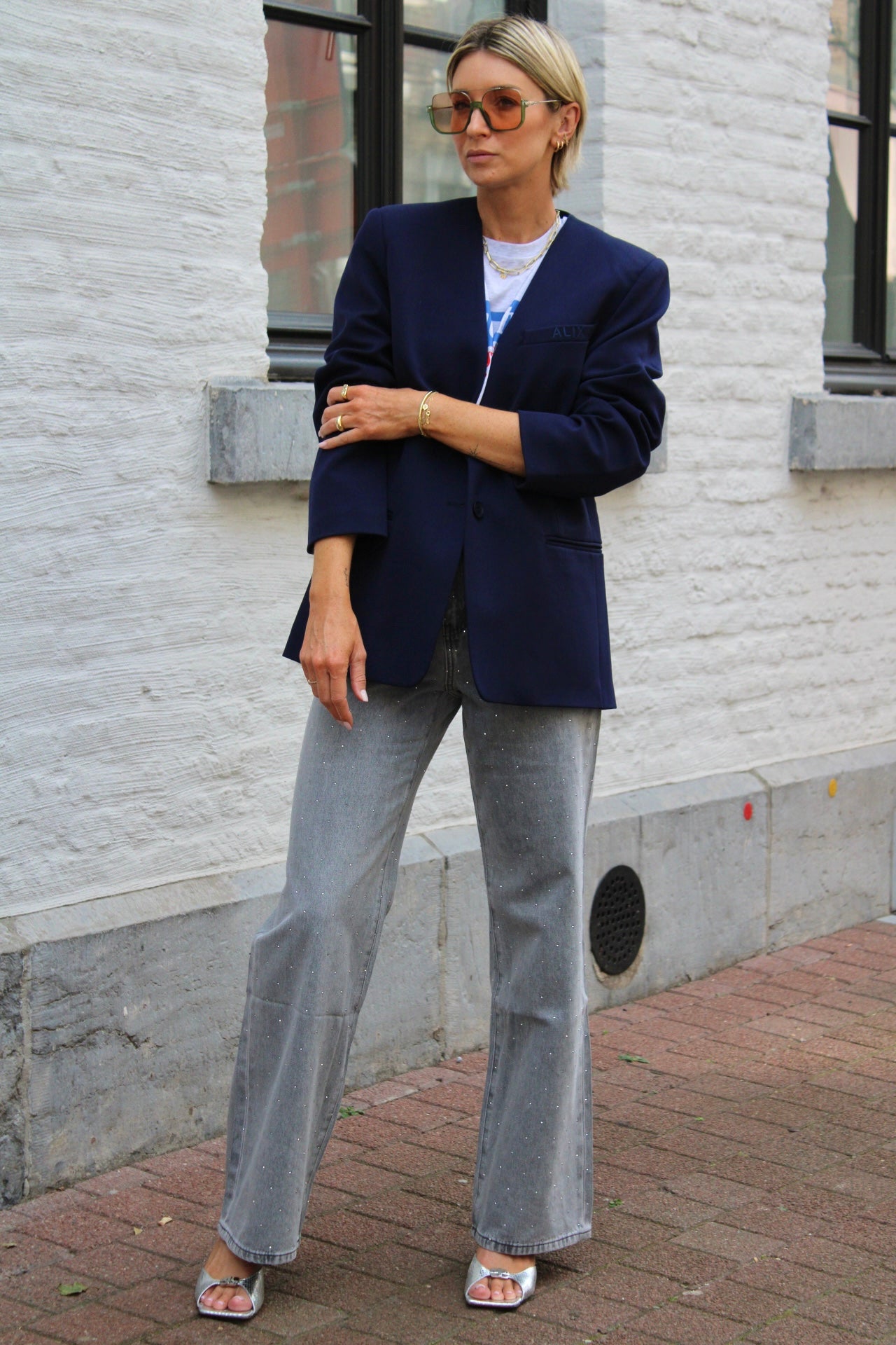 COLLARLESS BLAZER