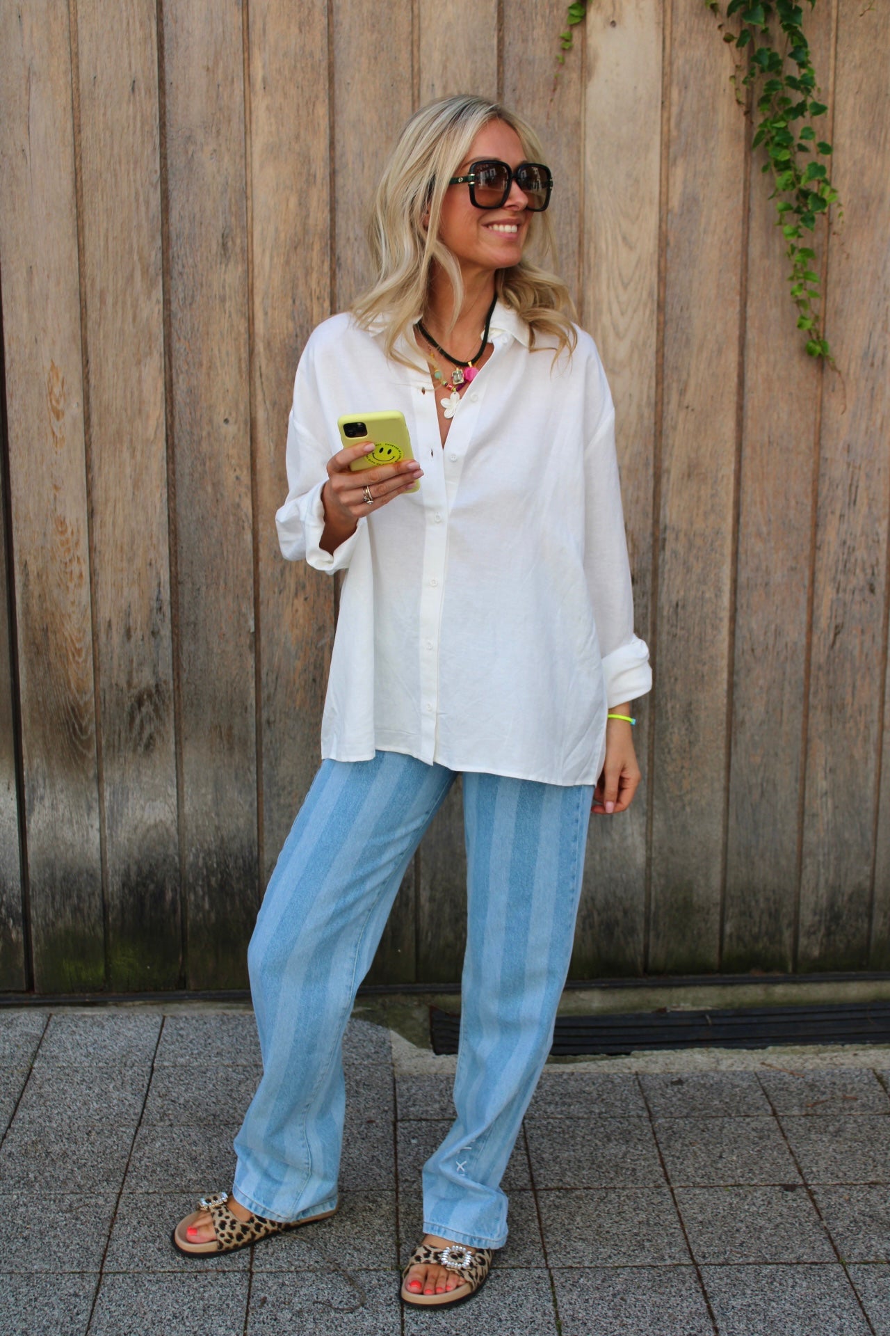 OVERSIZED LINEN BLOUSE SOFT WHITE