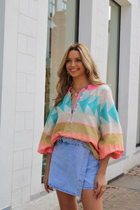 BILLIE BLOUSE OCEAN