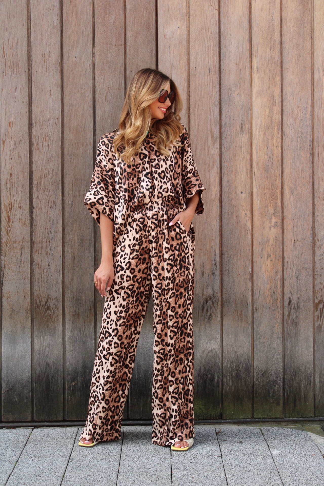 TWILL LEOPARD BLOUSE