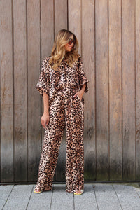 TWILL LEOPARD BLOUSE