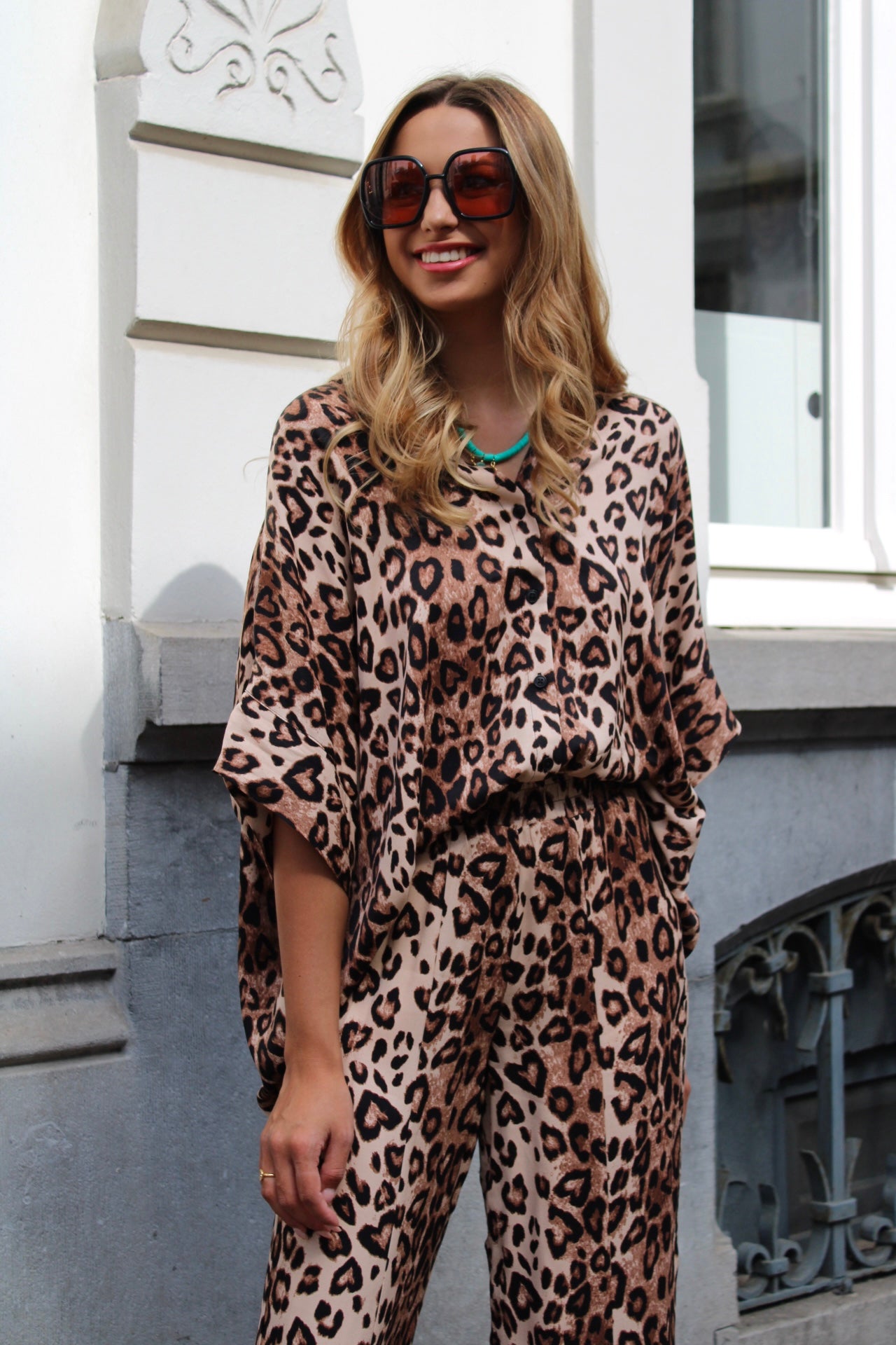 TWILL LEOPARD BLOUSE