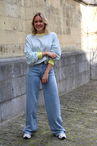 MARGO BLOUSE BLUE - WHITE