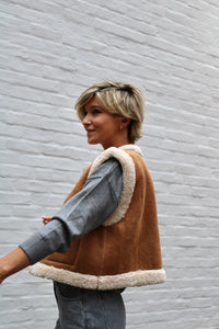 REVERSIBLE DIDO VEST CAMEL