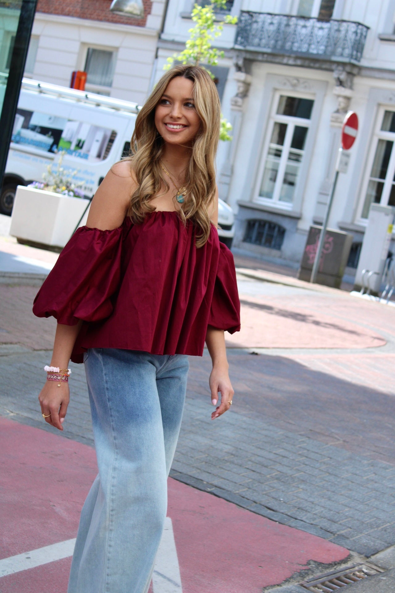 LORE TOP BORDEAUX