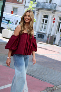 LORE TOP BORDEAUX