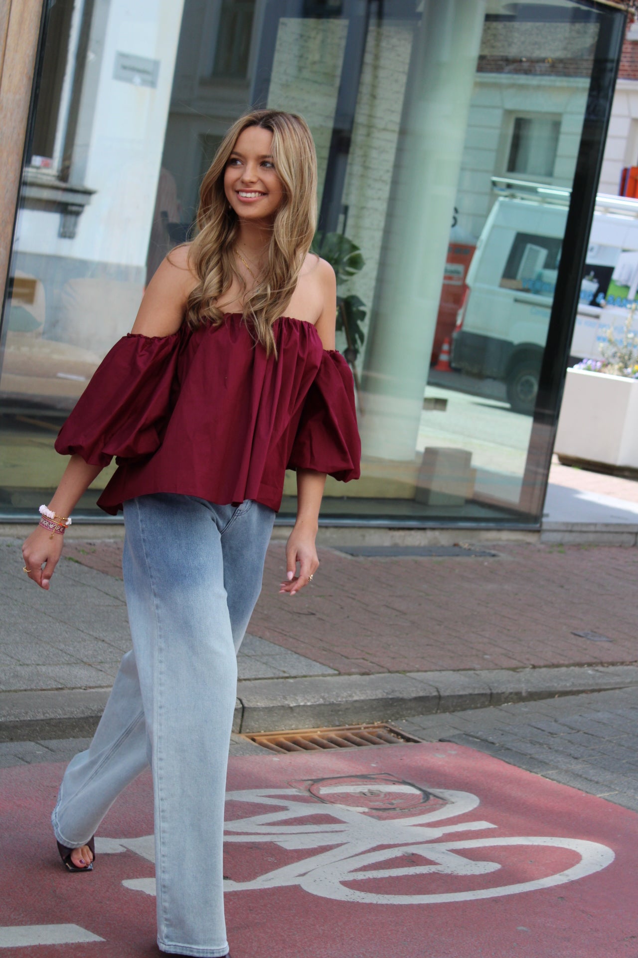 LORE TOP BORDEAUX