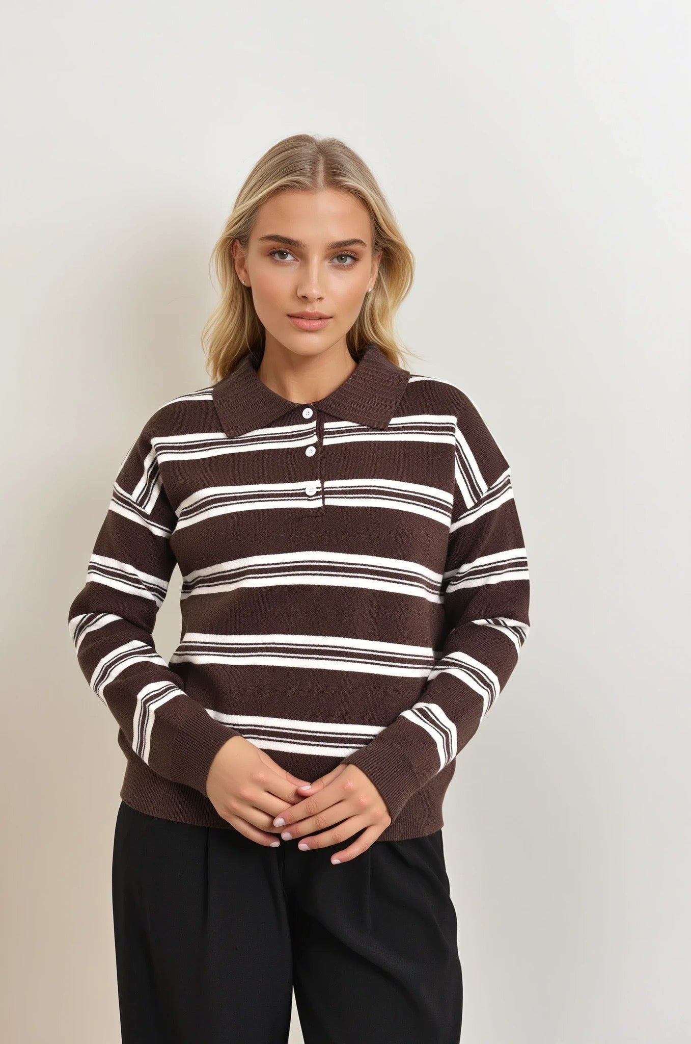 LIVA POLO SWEATER